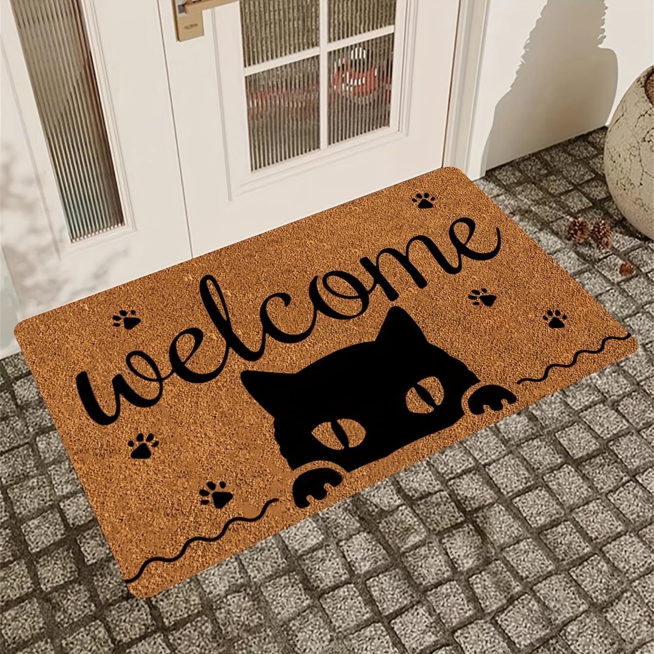 

Cat s Sweet Home Візерунок Килимок для дверей Брудостійкий домашнє взуття Вхідний декоративний килим Внутрішній зовнішній килимок для вітальні 50*80cm