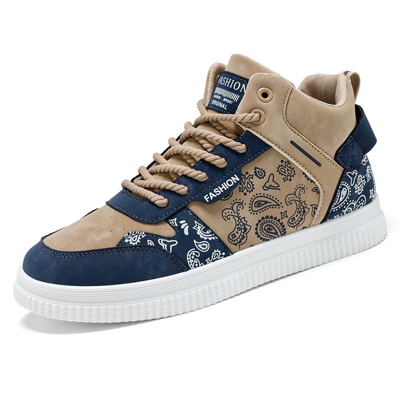 

Мужские кроссовки для скейтбординга, высокие спортивные повседневные кроссовки для ходьбы, детские кроссовки на шнуровке, роскошный дизайн, новинка 2024 года, теннисные туфли для мужчин EU 31 синий