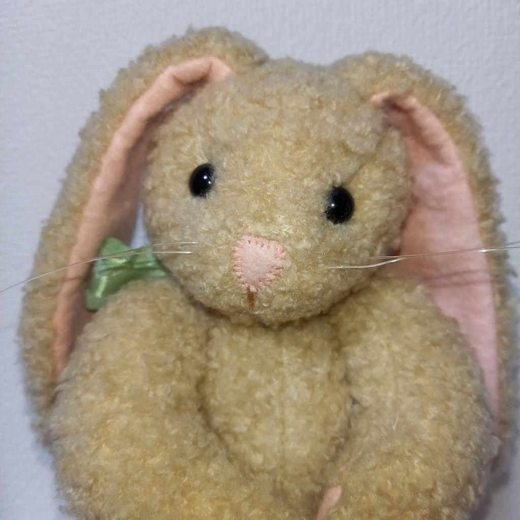 [USED] Handmade Teddy Bear/rabbit Plush Toy - Sheepskin Droopy Ear Rabbit