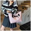 Women's Solid Color Bow Crossbody Bag - Large Capacity, Lightweight, Versatile Shoulder Bag for Commuting