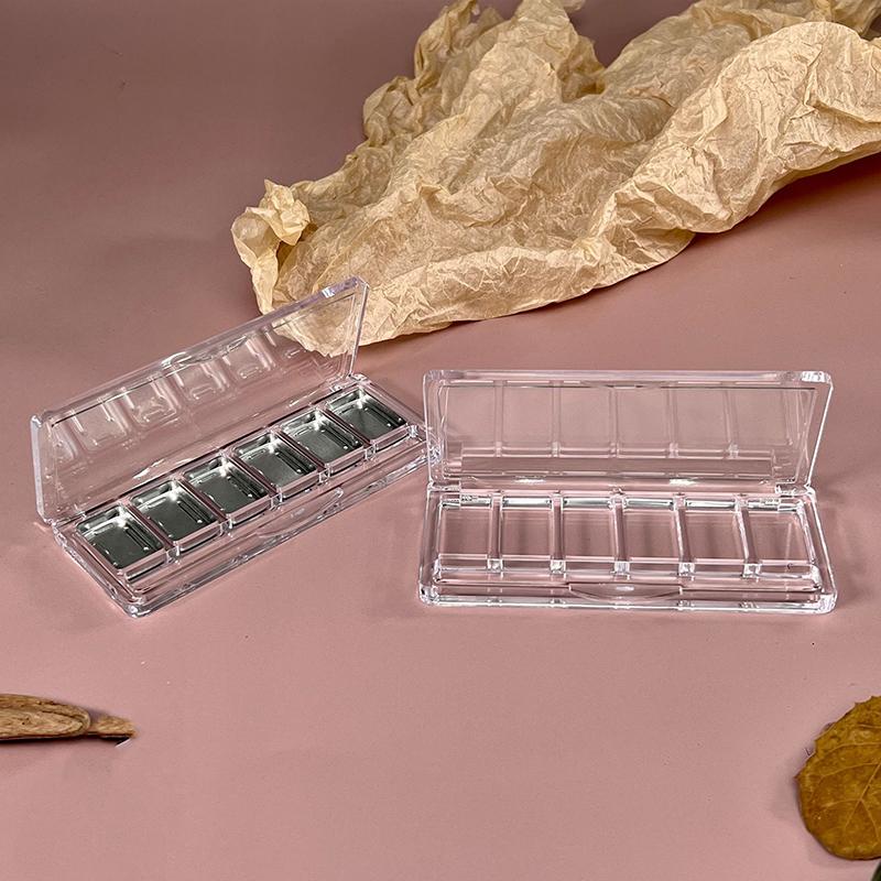 6 Grids Blusher Cosmetics Case Holder Refillable Palette Empty Eyeshadow Dish Makeup Palette Diy Tool Facelift Plate
