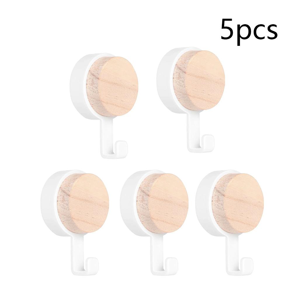 Organizator Depozitare Pălării Eșarfe Cârlige de Perete din Lemn Autoadezive Suport pentru Breloc Agățătoare de Perete pentru Ușă Agățătoare de Perete Menajer Cârlig Agățătoare Montată pe Perete