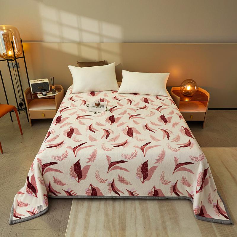 1pc Comfortable Printed Blanket Soft&cozy&machine Washable Velvet Plush All-season Multipurpose Nap Blanket for Office and Sofa(Excluding pillowcases)