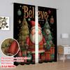 2 Stück, 2D-Flachdruck Kreative Vorhänge Weihnachtsmann mit Geschenken1 Vielseitiges Polyester (ohne Stange) Festlich Perfekt zum Leben