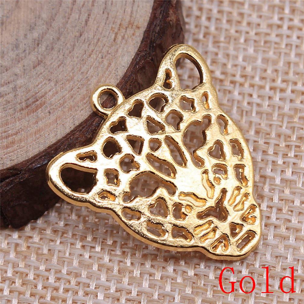 Tiger Lion Wolf Fox Charms Pendant For Bracelet Necklace Jewelry Making Craft Findings