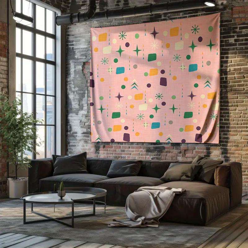 Bohemian Tapestry Wall Hanging Aesthetic Room Decor Nature Landscape Backdrop Dorm Room Decor Festival Collage Psychedelic Wall
