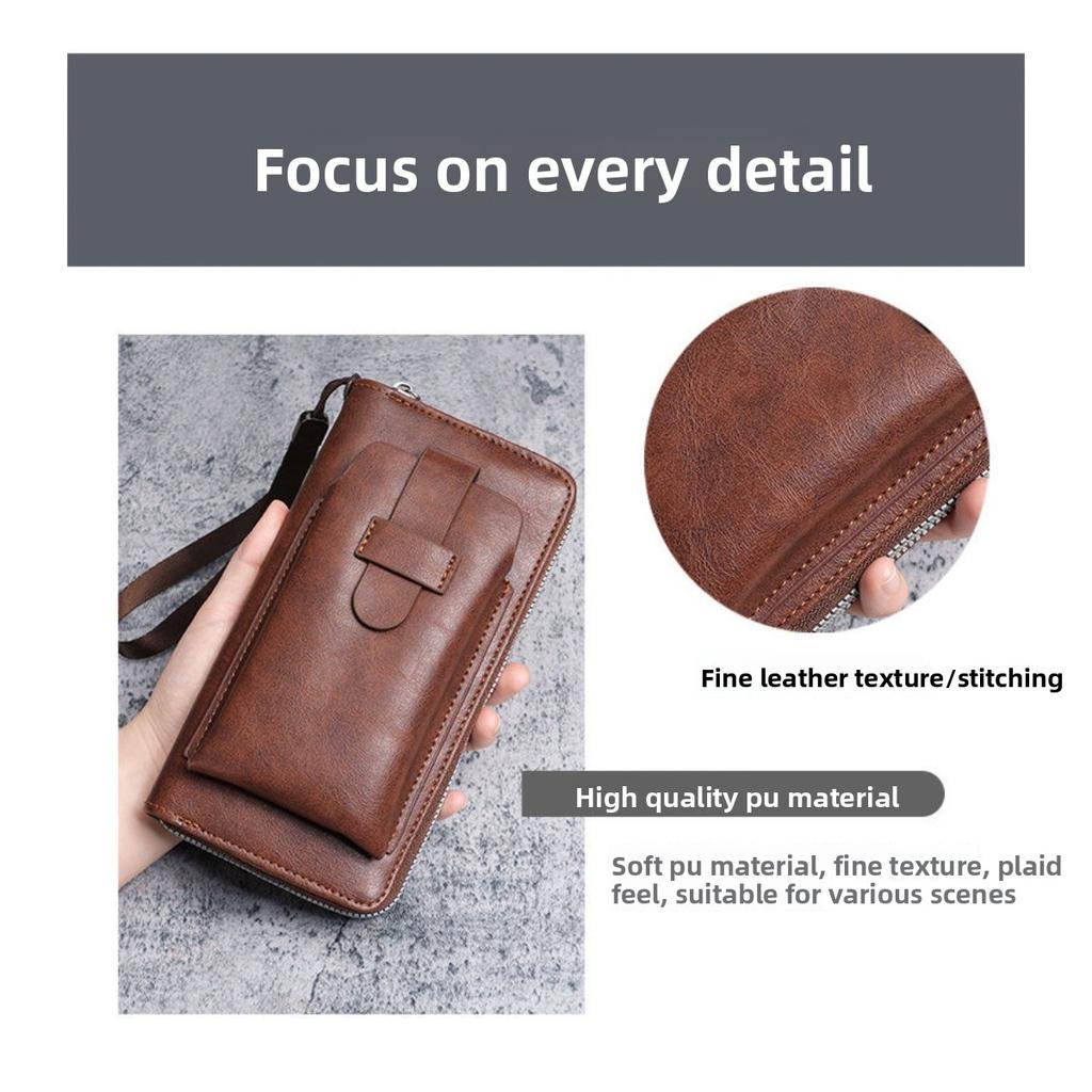 Men's Wallet, Multi-card Wallet, Two-in-one Multi-function Mobile Phone Bag.