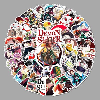50 Demon Slayer Graffiti-Sticker für Koffer, Laptops & Autos - Trendiges Design