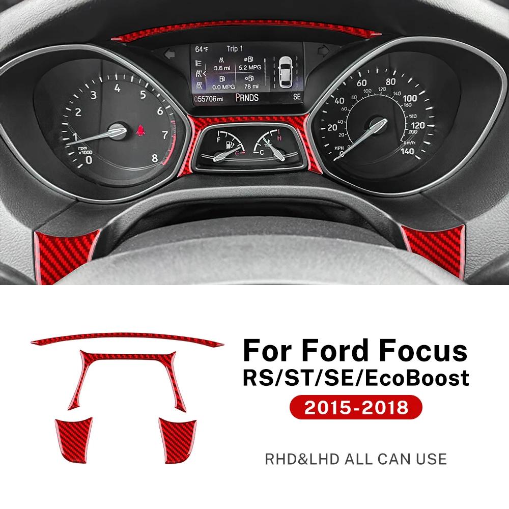 For Ford Focus SE Ecoboost 2012 2013 2014 2015 2016 2017 2018 Real Soft Carbon Fiber Sticker LHD RHD Car Speedmeter Frame