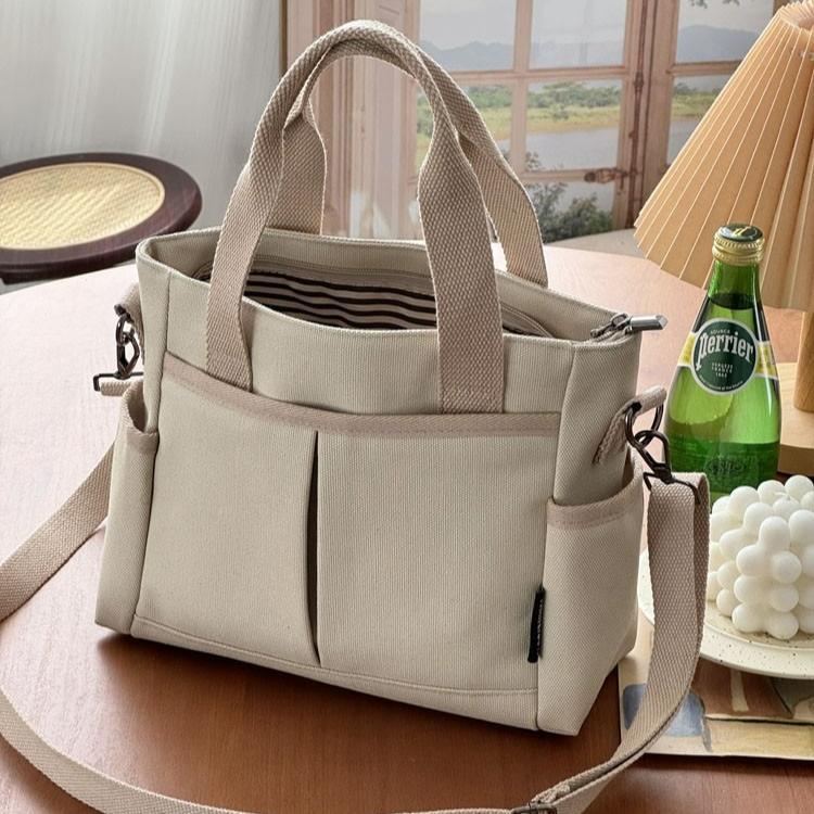 Women's Canvas Tote Bag Multi-Functial Large Capacity Crossbody Bag Student Casual Commuter Handbag Designer Bag