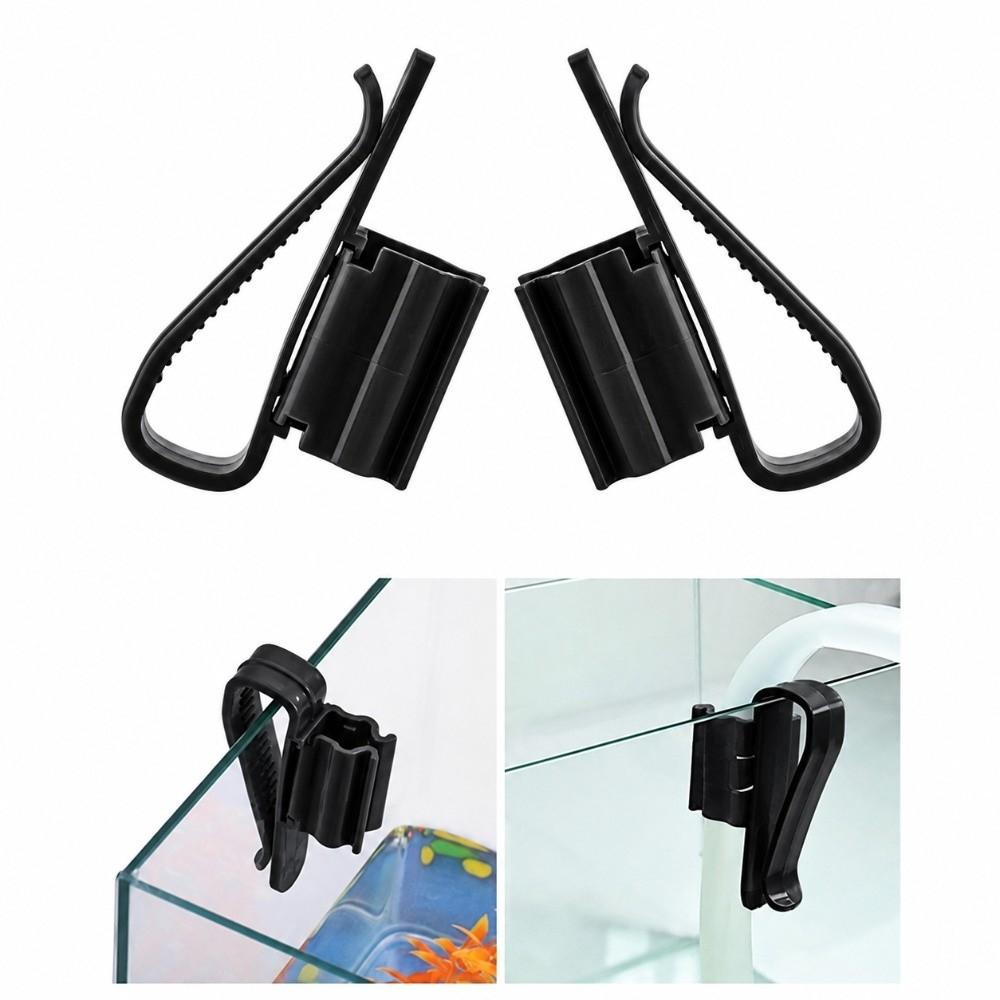 4 PCS Black Blue Aquarium Tube Clamp Plastic Fish Tank Water Pipe Mounting Clip  Fish Tank