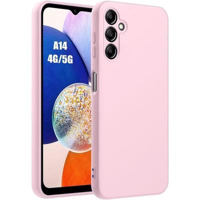 Case - BOOLING - for Samsung Galaxy A14 4G-5G - Liquid Silicone - Light Pink - Matte Effect