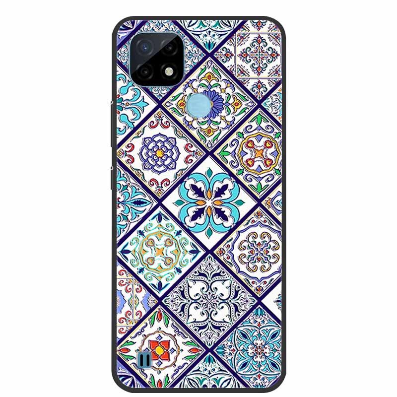 For Realme C21Y Case 3D Flower Emboss Soft Silicone Phone Case For OPPO Realme C21Y RMX3261 Capa TPU Funda Realmi C21 Y Coque