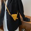 Bolso Bandolera de Bloque de Queso Lindo Triángulo Cuadrado Cartera de Queso Bolso Pequeño Bandolera con Correa Ajustable para Monedas Llaves Pintalabios