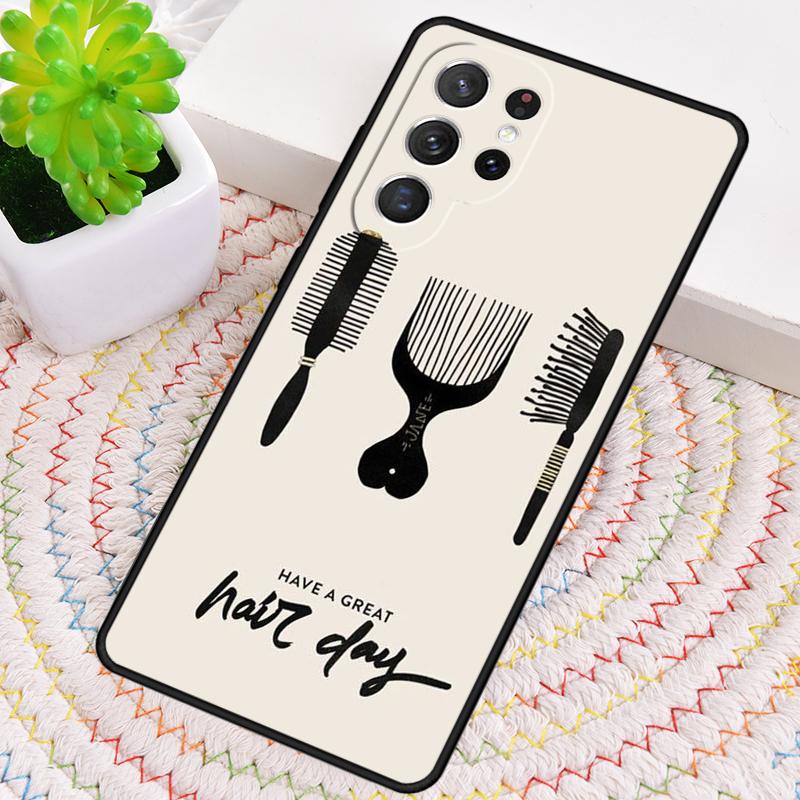 Barber Shop Hair Stylist soft Phone Case for Samsung Galaxy note 10 pro S26 Ultra S23 S24 FE S25 S21 S22 PLUS shockproof Cove