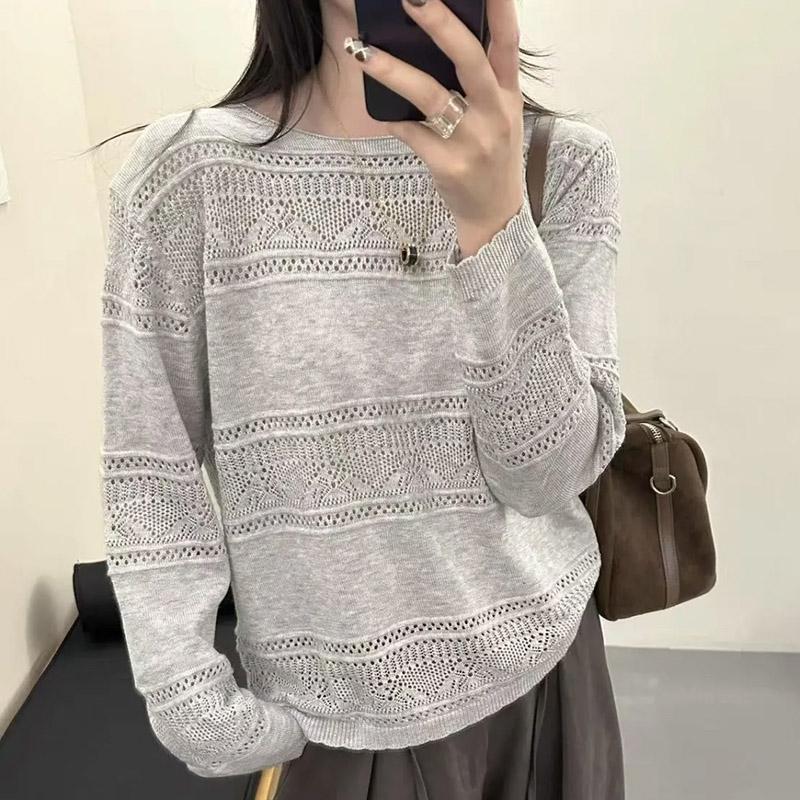 Tops for Women Pullover Women Autumn Winter Thickened Pullover Warm Knitted Stretchy Long Sleeve Oversize Jumper Tops