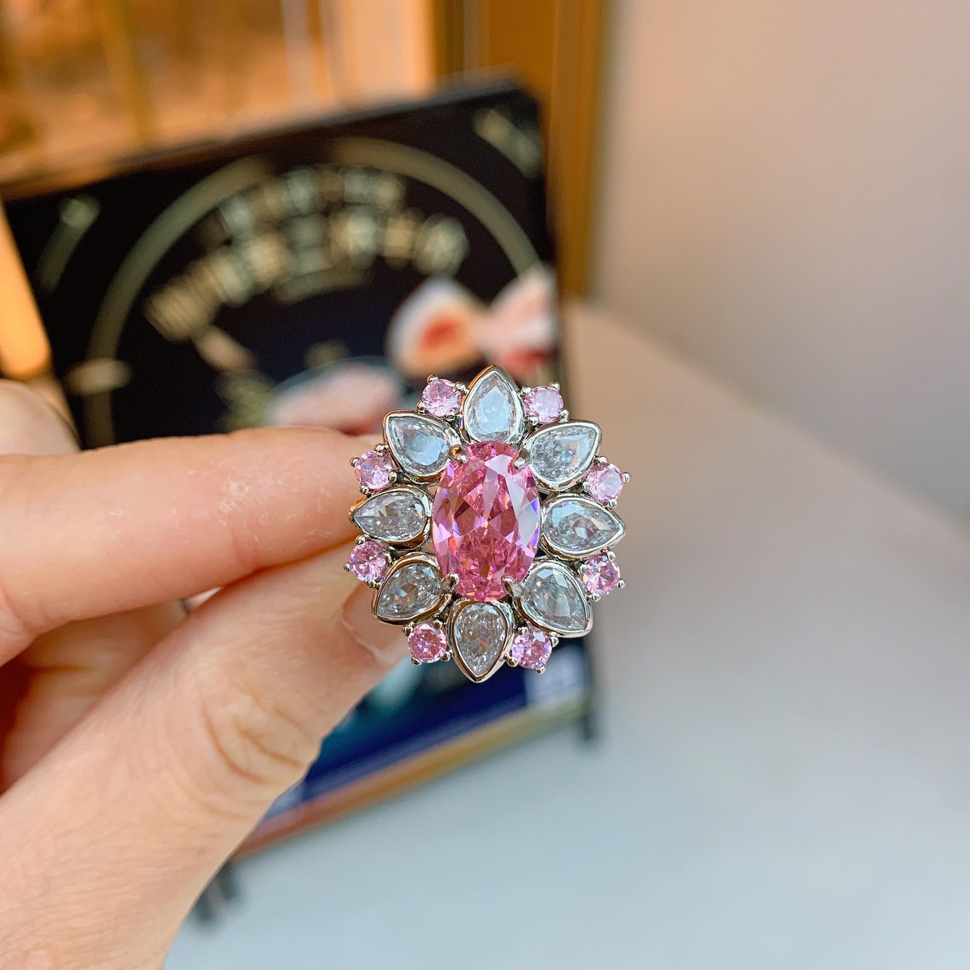 

Знаменитость женское кольцо микро бриллиант денье красный корунд циркон кольцо имитация цветной бисер мода