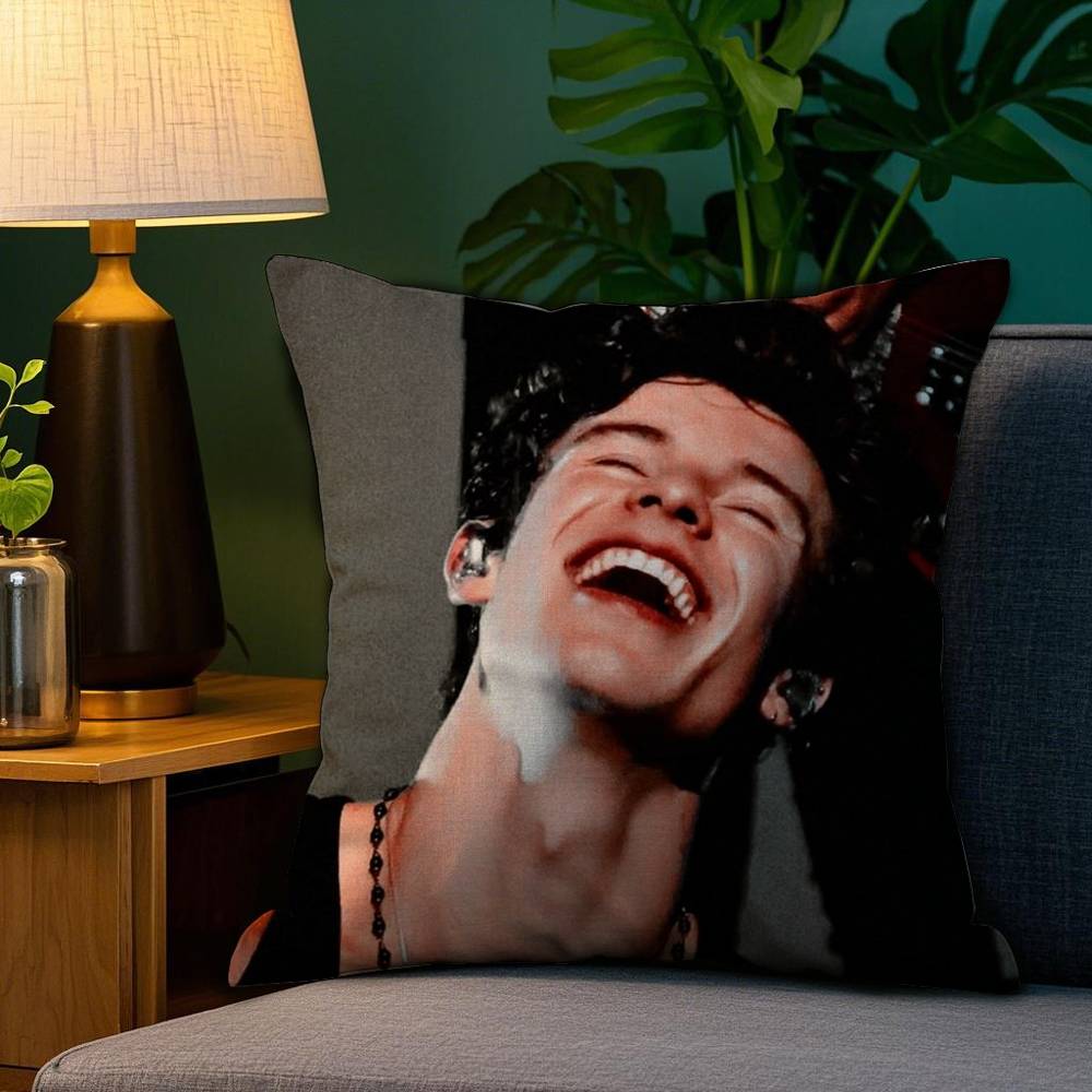 Singer S-Shawn Mendes Pillow Case Sofa Living Room Bedroom Double-sided Printing Square Cushion Nap Time Pillow Case
