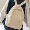 Multi-pocket Travel Backpack Solid Color Student Schoolbag Fashion Nylon Backpack  Men