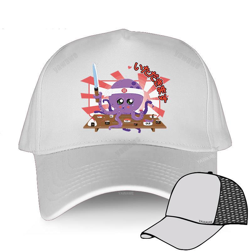 Adjustable Baseball Cap Balck Women Luxury Hats Polpo Maschio Sushi Man Hip Hop Short Visor Hat Snapback Adult Sport Bonnet
