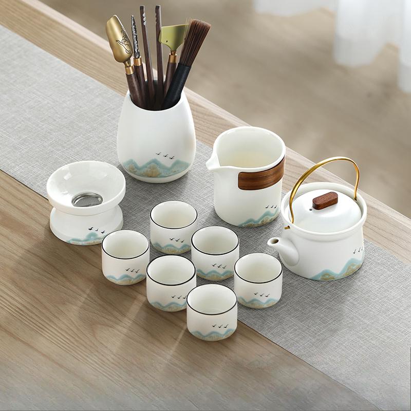 Tea Set 2025 New Household Chinese Ceramic Teapot Teacups Small Full Set of Kung Fu Tea Office Luxury