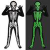 Halloween Skeleton Monster Cosplay Costume Skeleton Night Light Jumpsuit Carnival Horror Party Costume