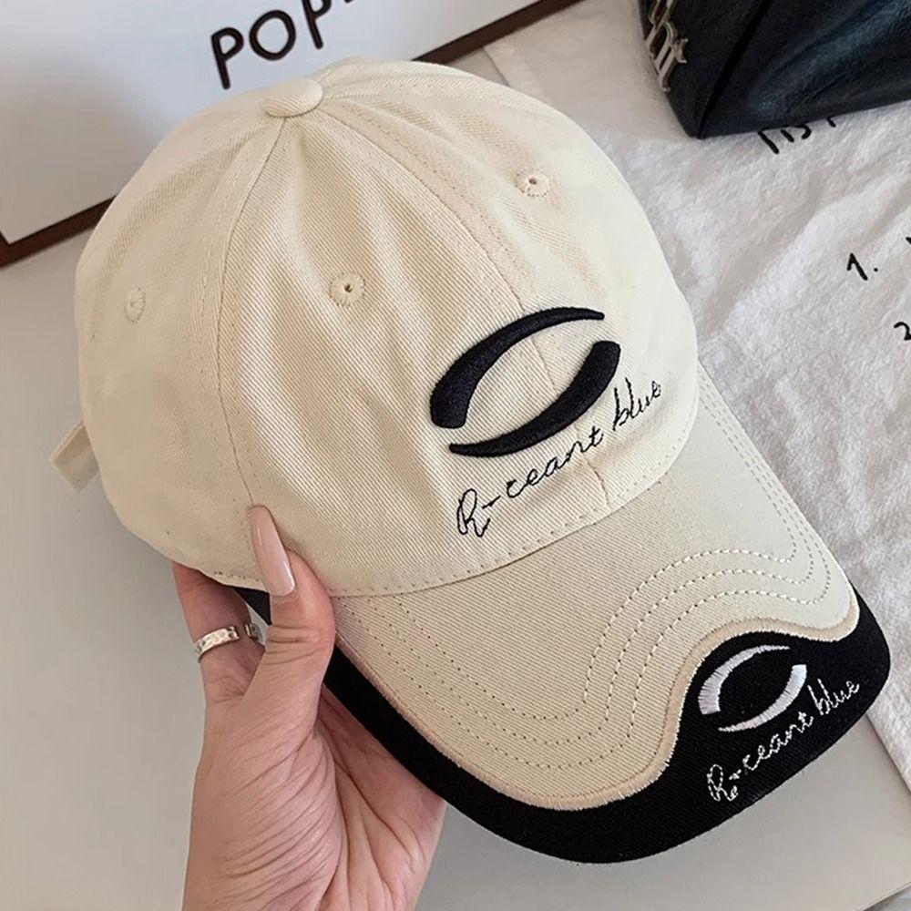 Y2K Letter Peaked Cap Embroidery Visors Snapback Cap Retro Vintage Baseball Cap  Streetwear