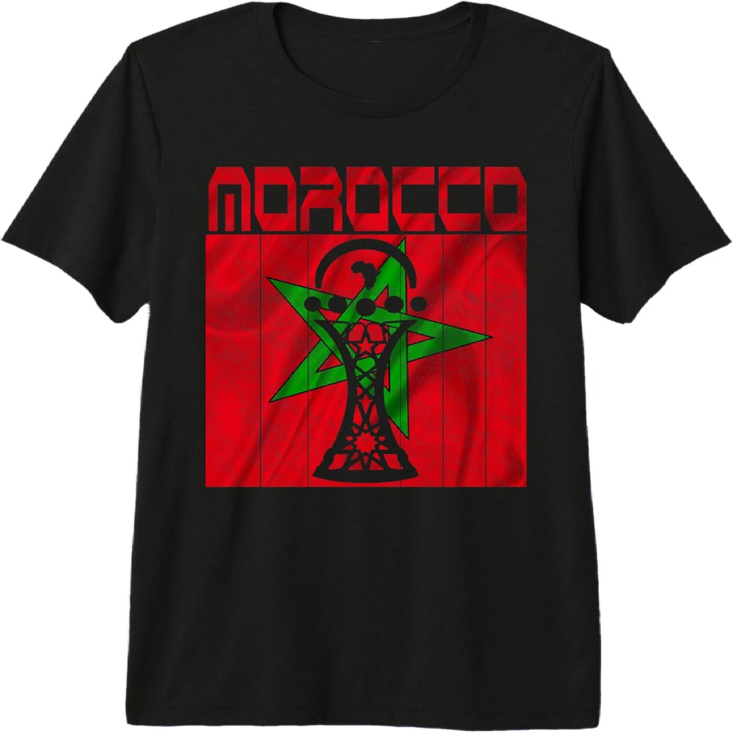 Vintage Morocco, I Love Morocco Map Morocco Soccer 2025 Premium Tri-Blend T-Shirt S разноцветный