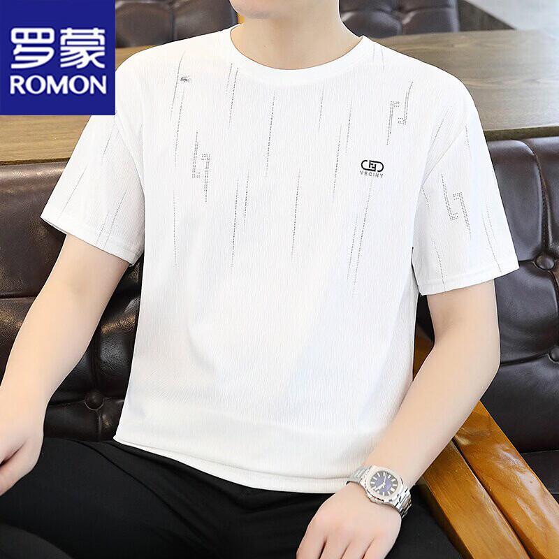ROMON Men's Ice Silk Short Sleeve T-Shirt
