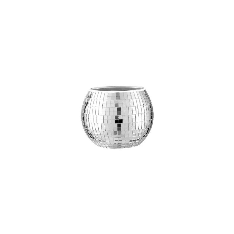 WTEMPO Disco Ball Vase Artificial Decorative Bowl for Candle Holder Centerpieces Multi-Functional Room Decoration Makeup Storage Ice Bucket Candy Jar