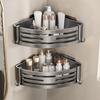 Shower Corner Shelf Storage Tray with Suction Cups Wall Mounted Shower Organizers Removable Toilet Corner Wall Shelf