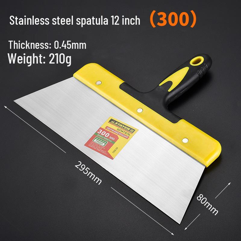 Large & Small Putty Knife Set with Plastic Handles for Scraping and Spatula Use