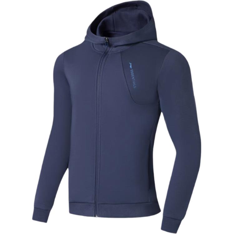 

Li-Ning Loose Fit Sports Zip Hoodie Men hoodies Blue AWDSA31-2 M