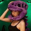 Soft Dinosaur Skeleton Headgear Realistic Stuffed Animal Bone Set Dino Plush Hat  Halloween Costume