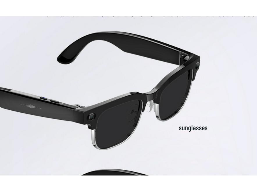 AI Smart Half-Frame Glasses: Blue Light Filter, Camera, Translation, Photo & Video, Music