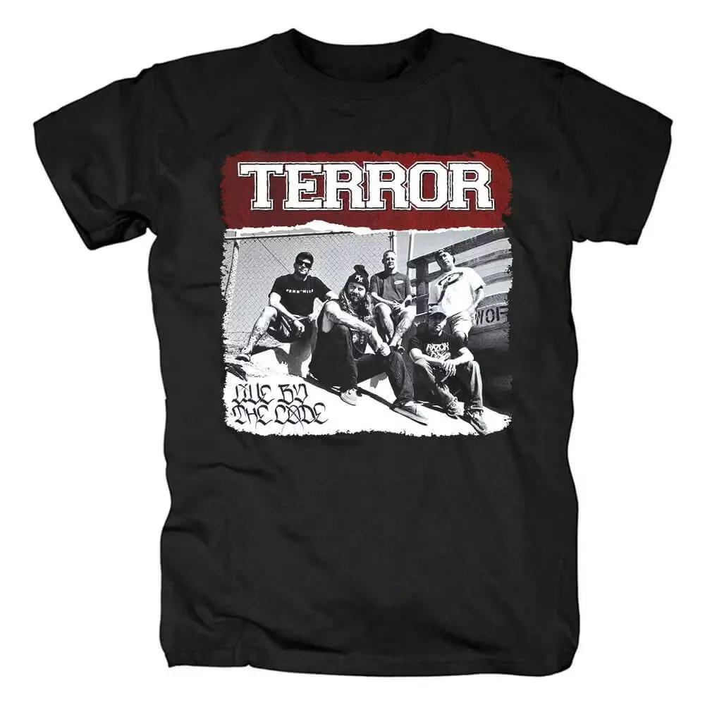 Unisex Short Sleeve Crew Neck Cotton T Shirt Terror Band XXXXL