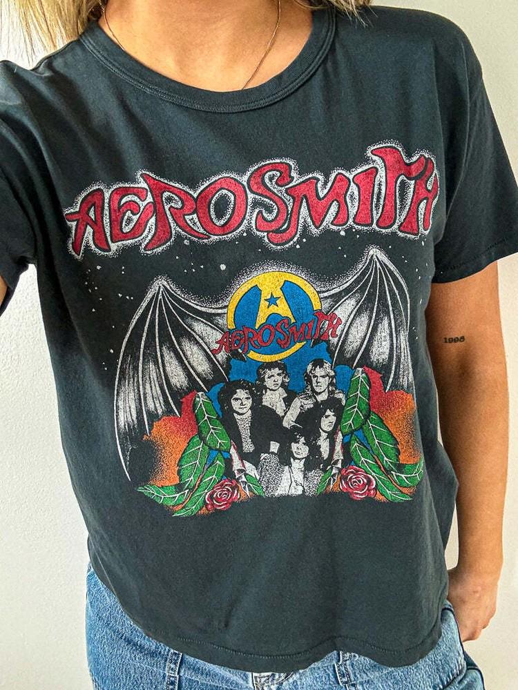 Aerosmith Shirt Aerosmith Black T-shirt Unisex S-5XL VN4862 Unisex T-Shirt Graphic Tee XXL