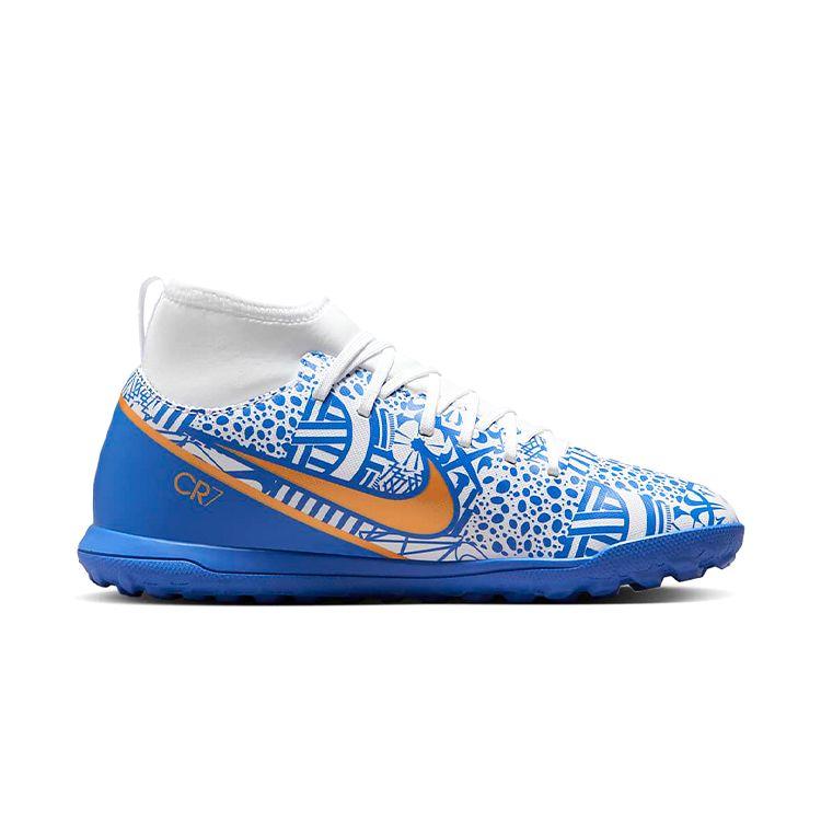Nike Zoom Mercurial Superfly 9 Academy CR7 TF GS Azulejo Kids Sneakers Blue White Concord DQ5330-182