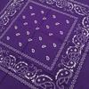 Trifong Bandana Purple Paisley Cotton 100% Large 55cm x 55cm