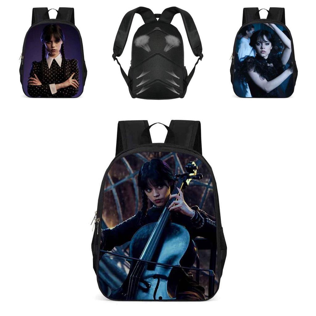Wednesday The Adams Family Backpack Large Capacity Schoolbag Travel Bag For Kids