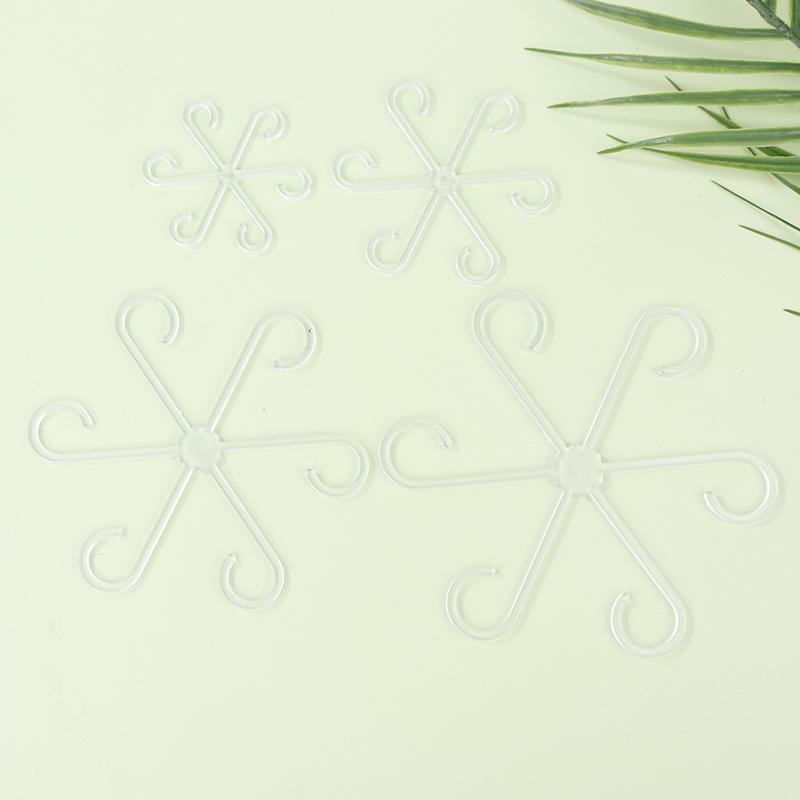 

4 шт. Рамка для стебля растения, многоразовая, без колышков, пластиковые опорные зажимы для вьющихся растений, органайзер для стеблей, садовые инструменты прозрачный