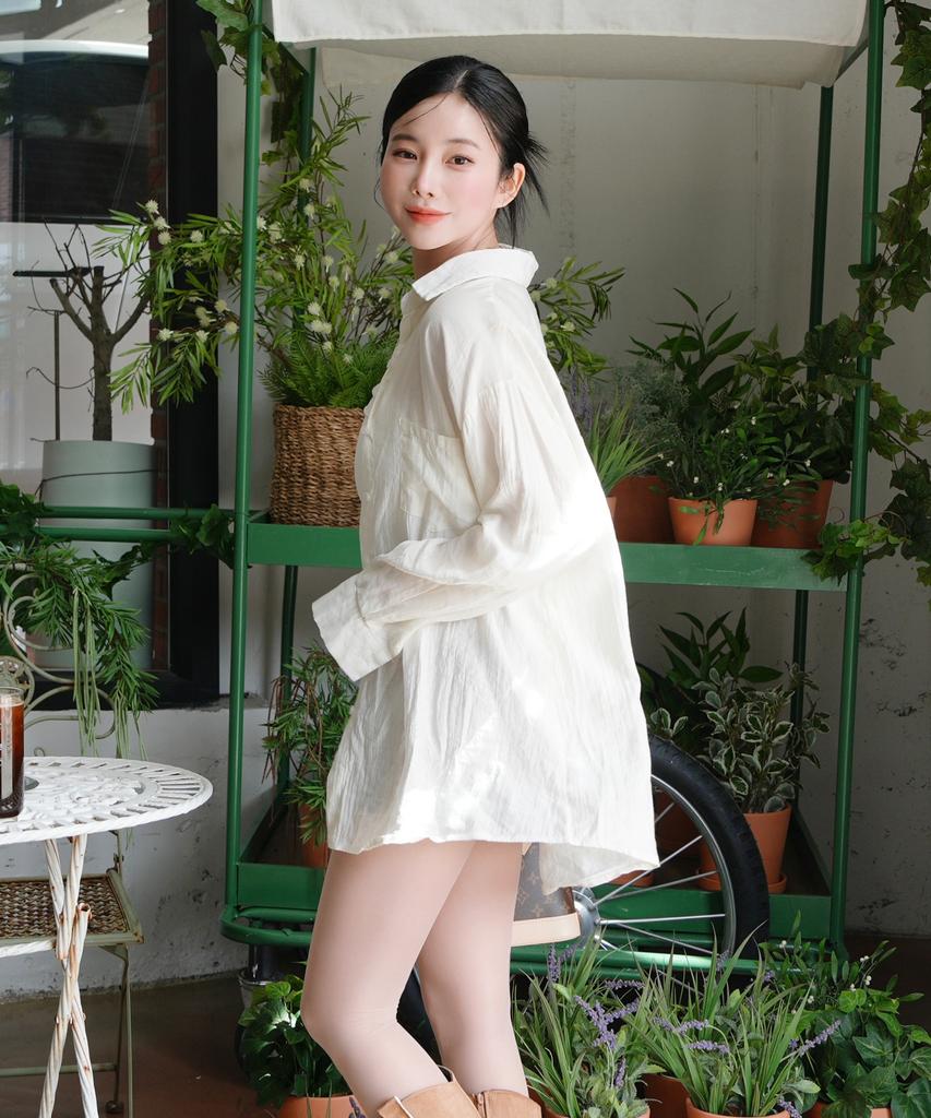 CARGOBROS FOR WOMAN Wrinkle-Free Overshirt (Ivory)