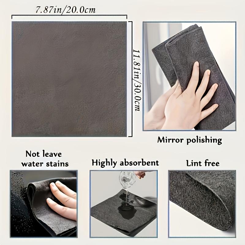 Thick Magic Cleaning Cloth,Stripe-Free Miracle Cleaning Cloth,Reusable Microfiber Cleaning Cloth,Mirror Glasses No-Scratch Cloth
