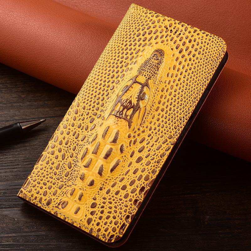 Genuine Leather Flip Cover for Samsung Galaxy S24/S23, Anti-fall Design.
