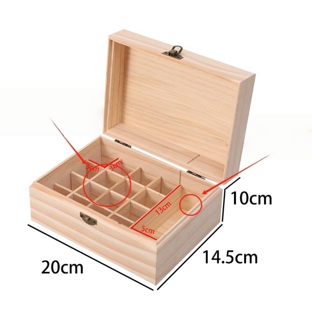 New Wooden Essential Oil Storage Box 12/15/16/25 Slots Durable Essential Oil Carry Case Essential Oil Organizer Home Use