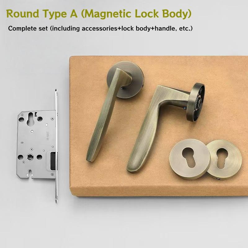 Hot Sale Passage Handles for Interior Doors Antique Bronze Easy Install Door Lever Handle Privacy Door Knobs With Locks With Key