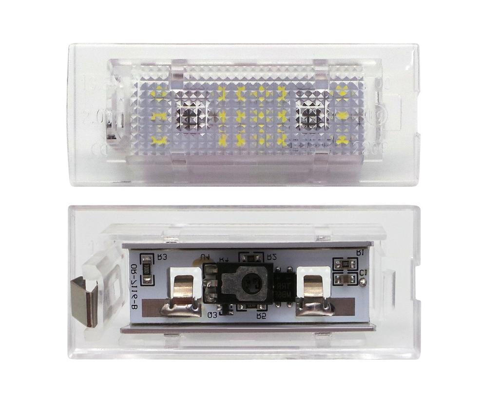 LED License Plate Lights 2x650lm, Set of 2 Compatible with BMW E53, E83, 12V, Off-Road