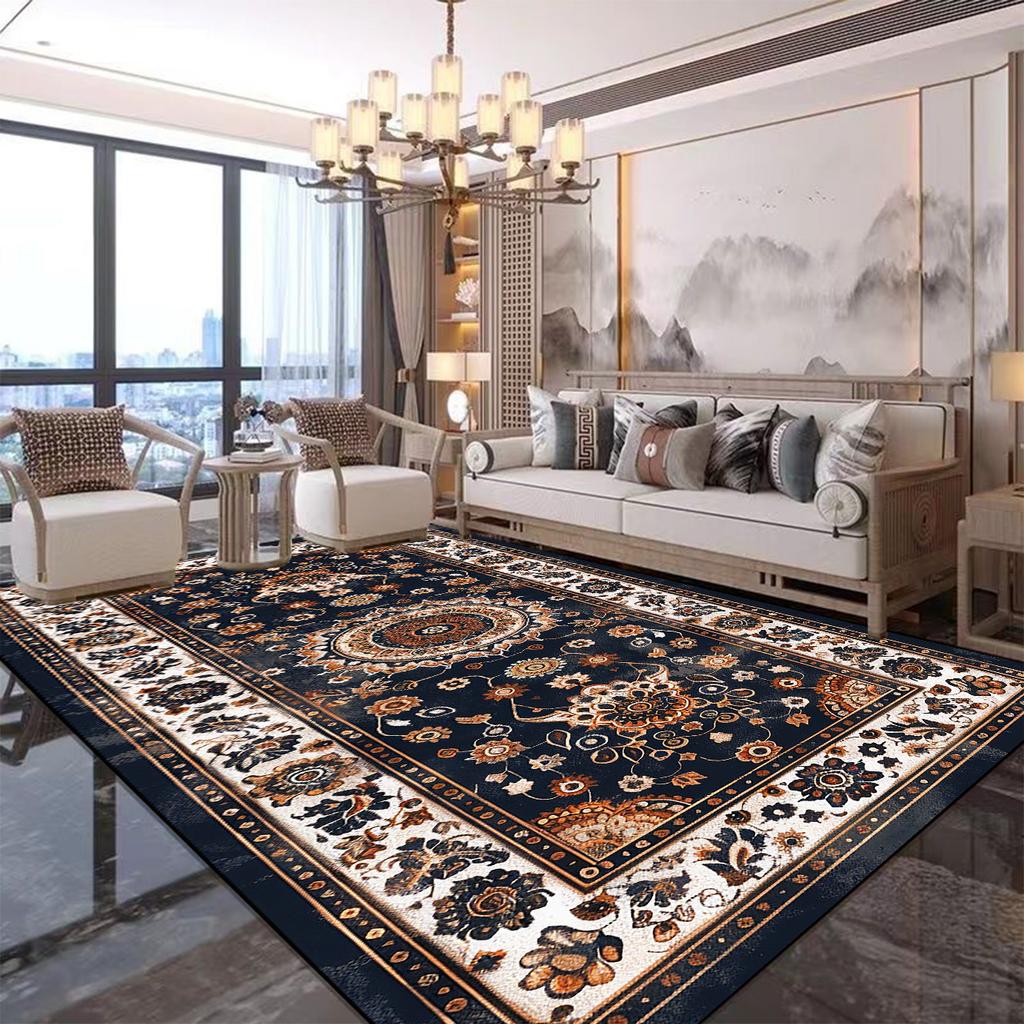 Luxuriöse Europäische Große Teppiche Rutschfeste Waschbare Teppiche für Wohnzimmer Schlafzimmer Lounge Couchtisch Bodenmatte Dekor