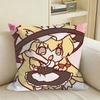TTouhou Blonde Witch Square Sofa Pillow Cover Solid Color Living Room Home Decor Cushion Case