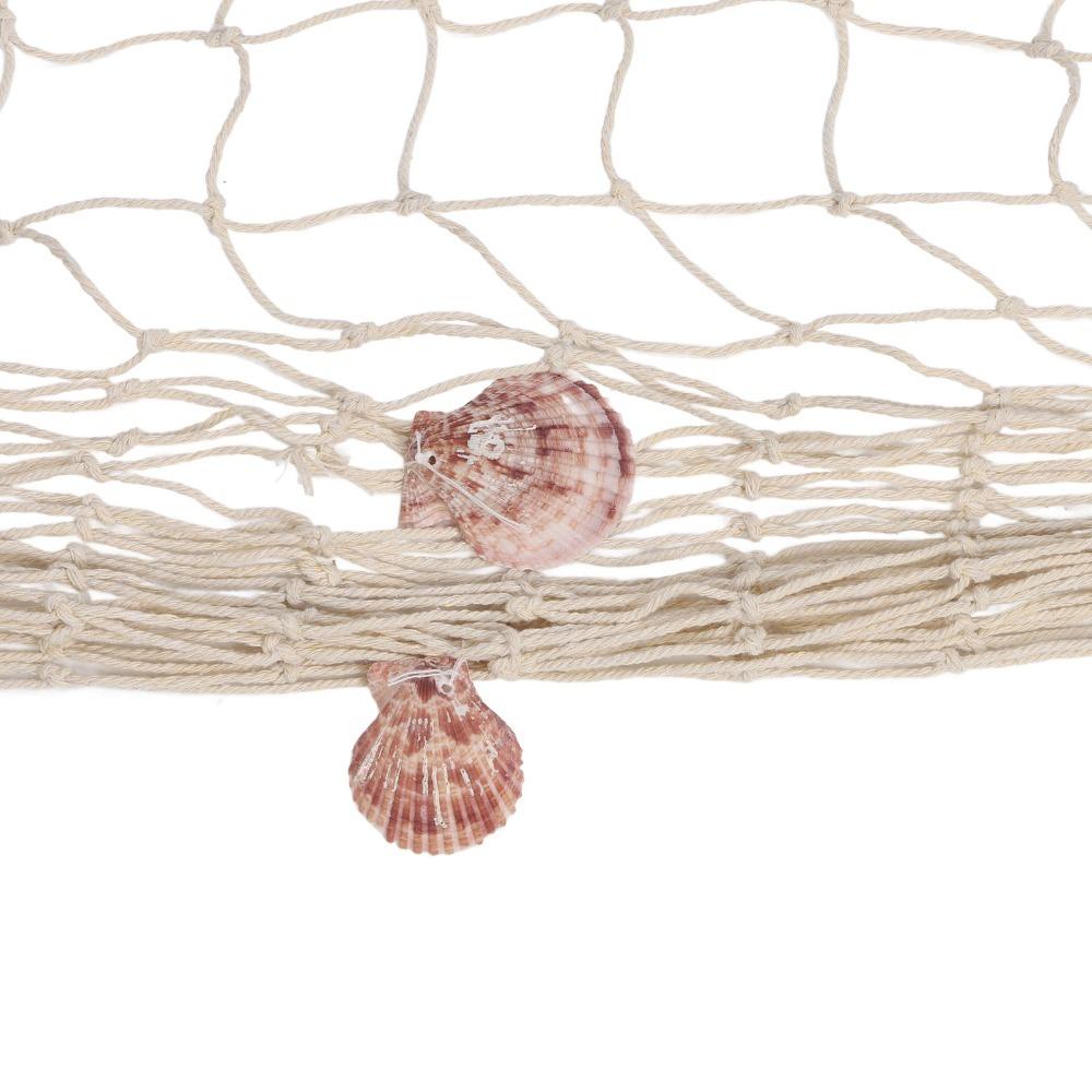 Blue Color Fishing Net Wall Hanging 59.06x78.74in Fish Net Party Decor Mediterranean Style Decor